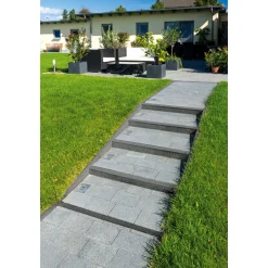 Rasenbord 6x25x100cm anthrazit einseitiggefast ^ Lusit Discount