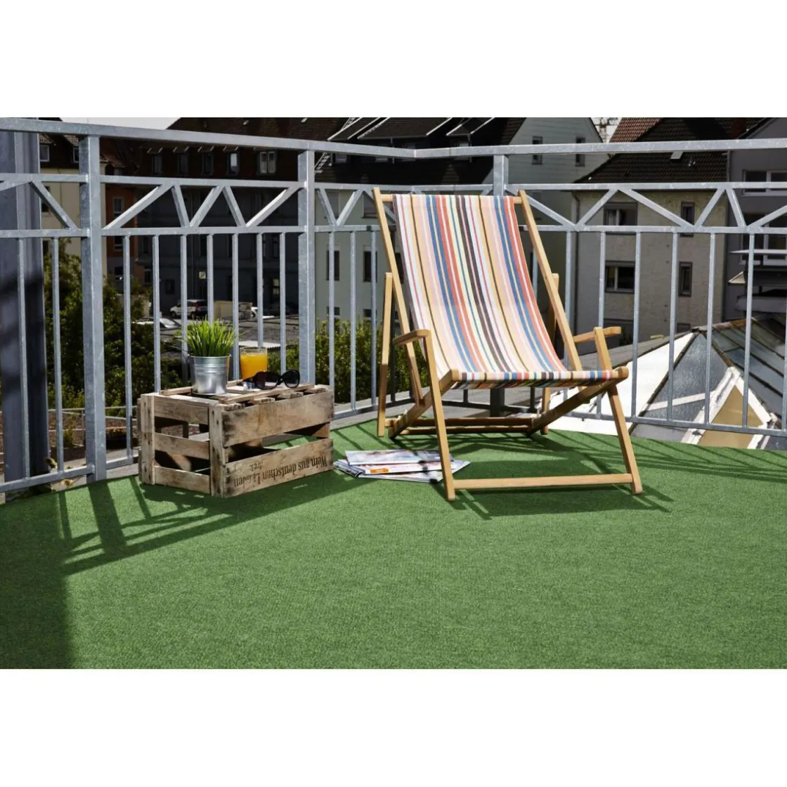 Kunstrasen Basic 100 x 200 cm mit Noppen ^ Rasen Deluxe Outlet
