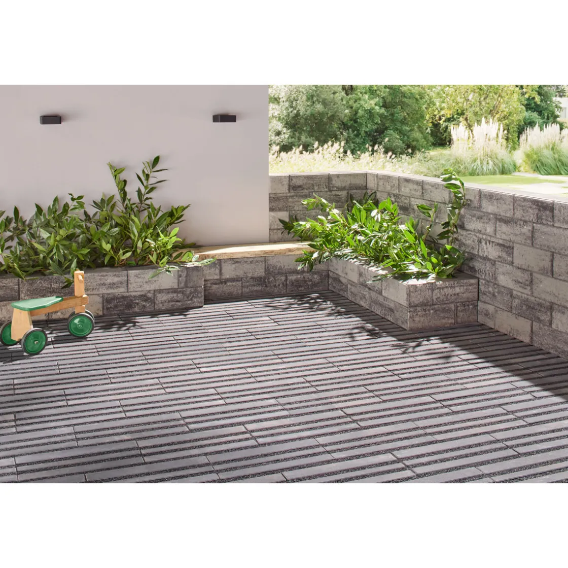 Rasengitterstein ECO City40x20x8cm anthrazit mit Microfase ^ Lusit Hot