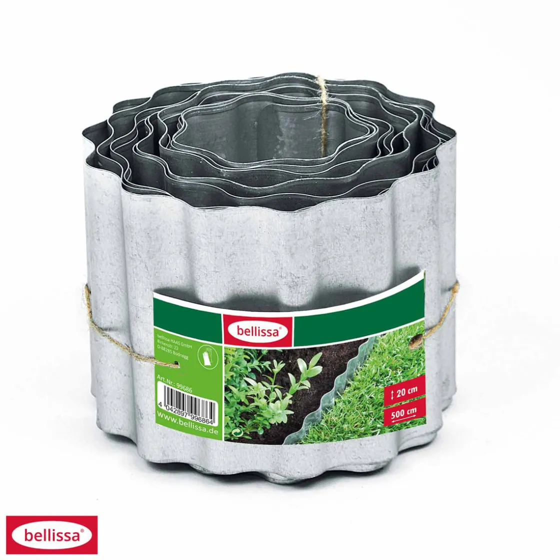 Rasenkante Welle verzinkt 500 x 20 cm ^