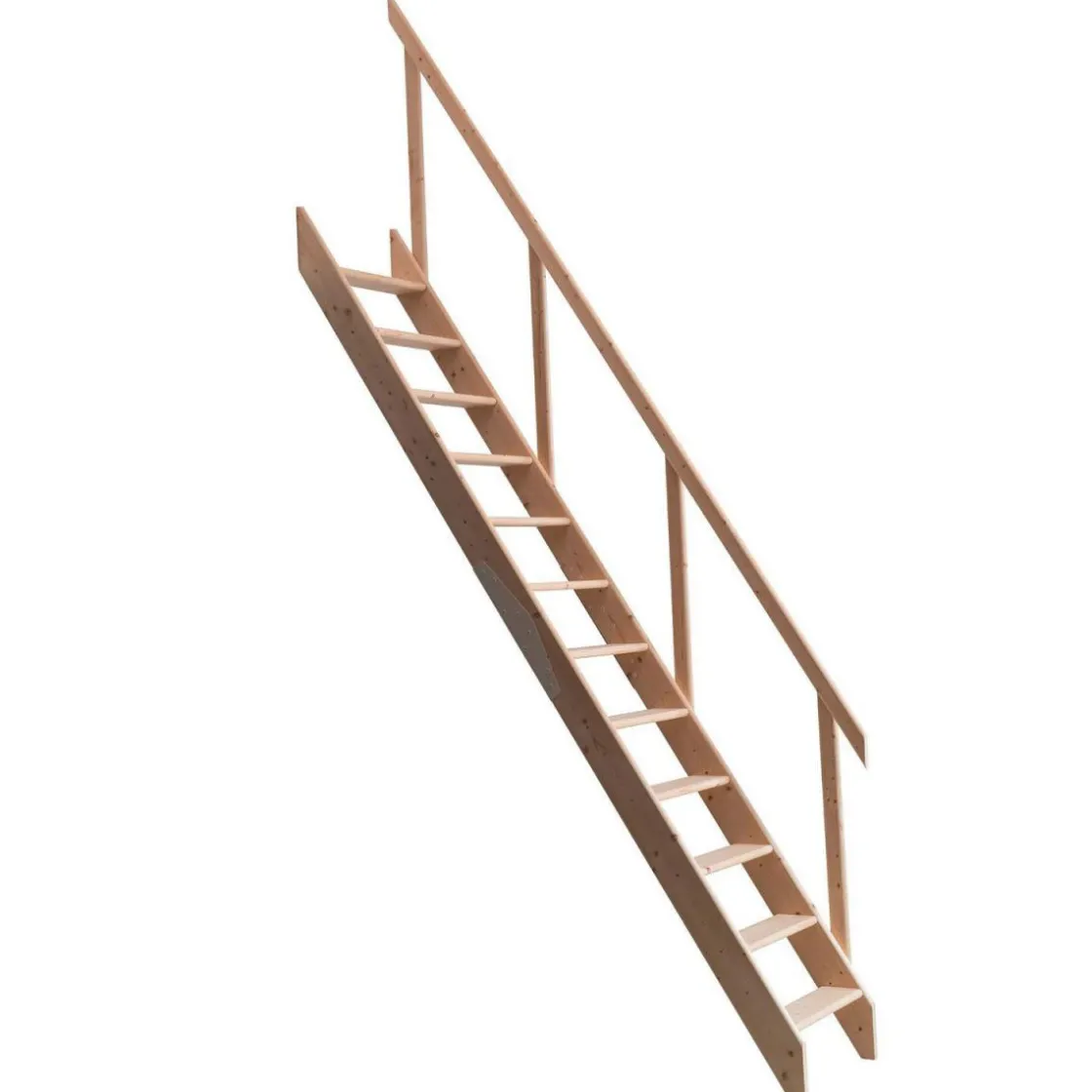 Raumspartreppe Kiel Fichte, 12 Stufeninkl. Gelaender GH bis 283,5 cm ^ Dolle Best