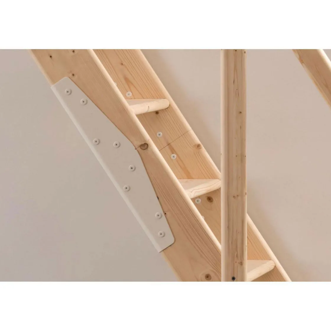 Raumspartreppe Kiel Fichte, 12 Stufeninkl. Gelaender GH bis 283,5 cm ^ Dolle Best