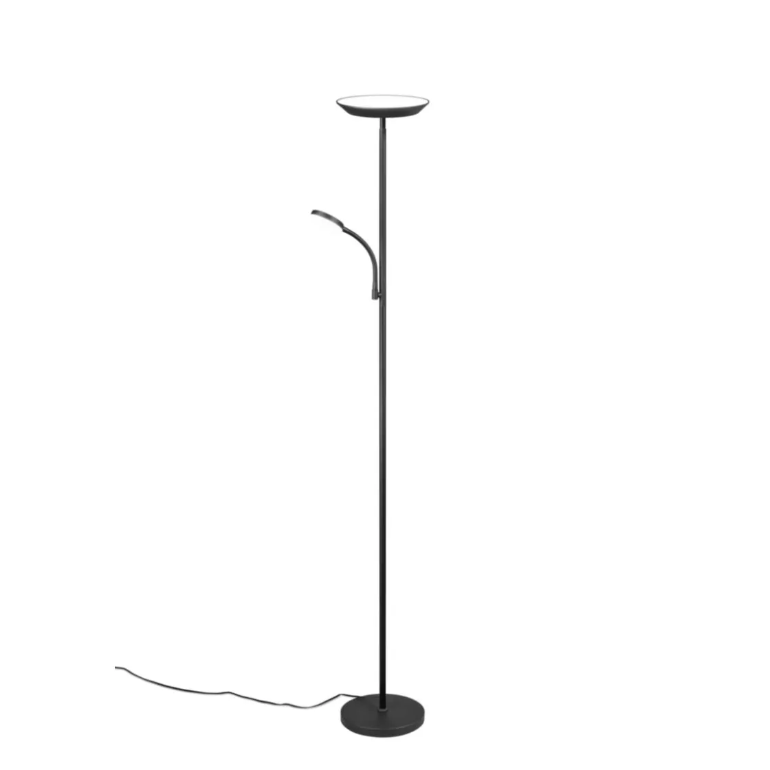 LED Stehleuchte SPECTER schwarz mit Lesearm ^ Reality Online