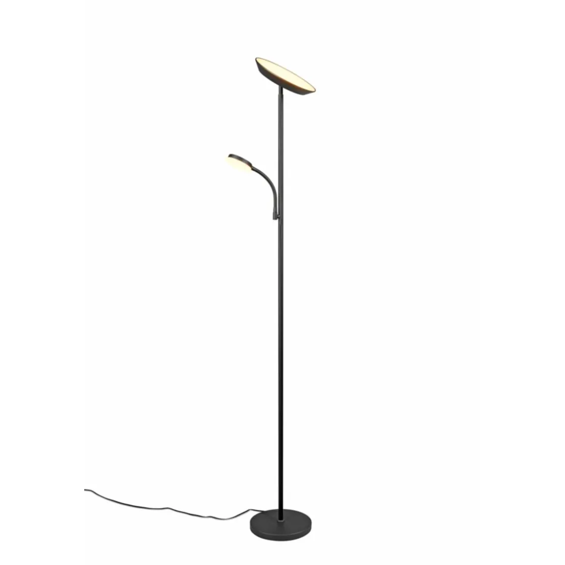 LED Stehleuchte SPECTER schwarz mit Lesearm ^ Reality Online