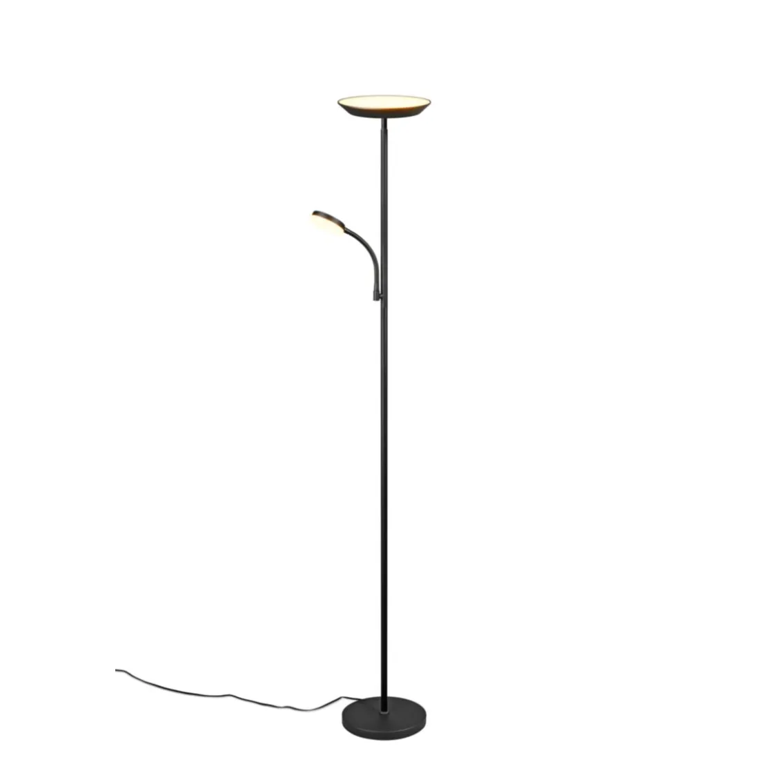 LED Stehleuchte SPECTER schwarz mit Lesearm ^ Reality Online