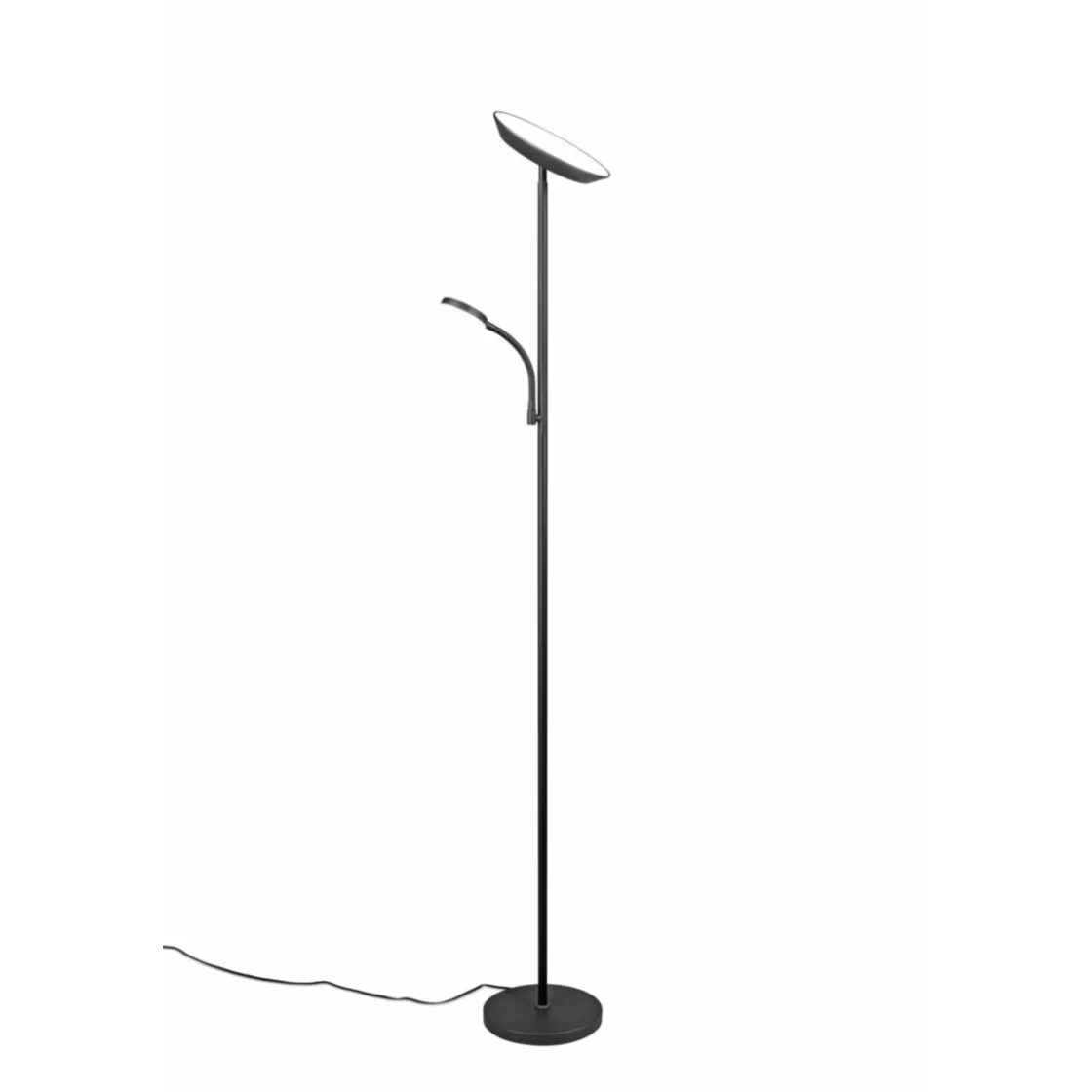 LED Stehleuchte SPECTER schwarz mit Lesearm ^ Reality Online