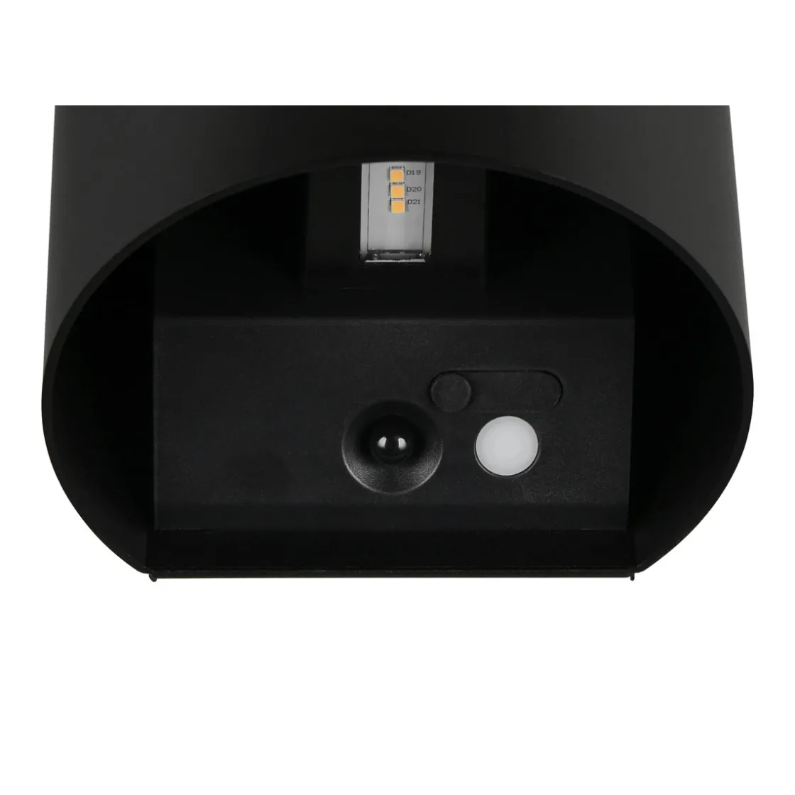 LED Wandleuchte GENIE schwarz halbrund ^ Reality Best