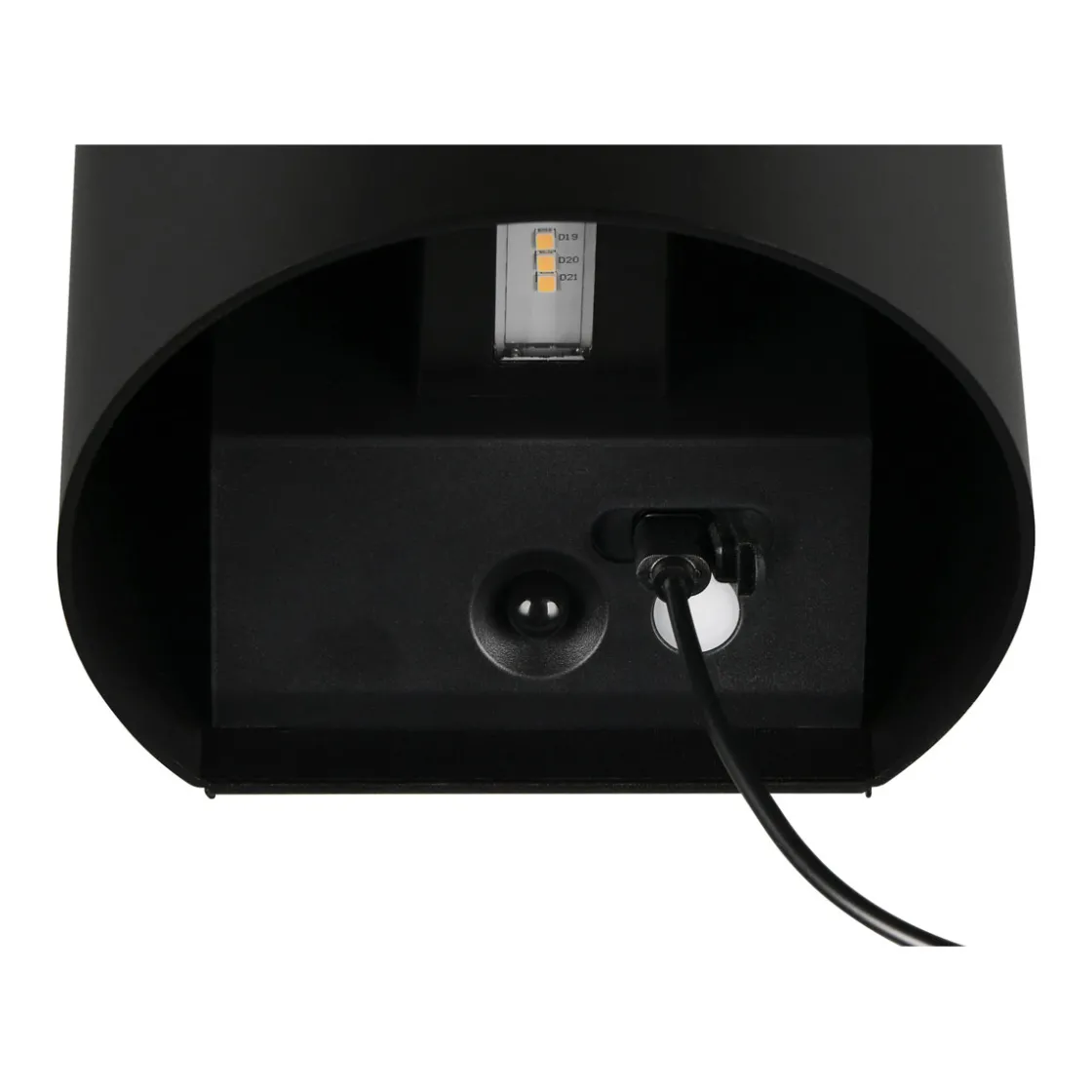 LED Wandleuchte GENIE schwarz halbrund ^ Reality Best