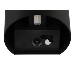 LED Wandleuchte GENIE schwarz halbrund ^ Reality Best