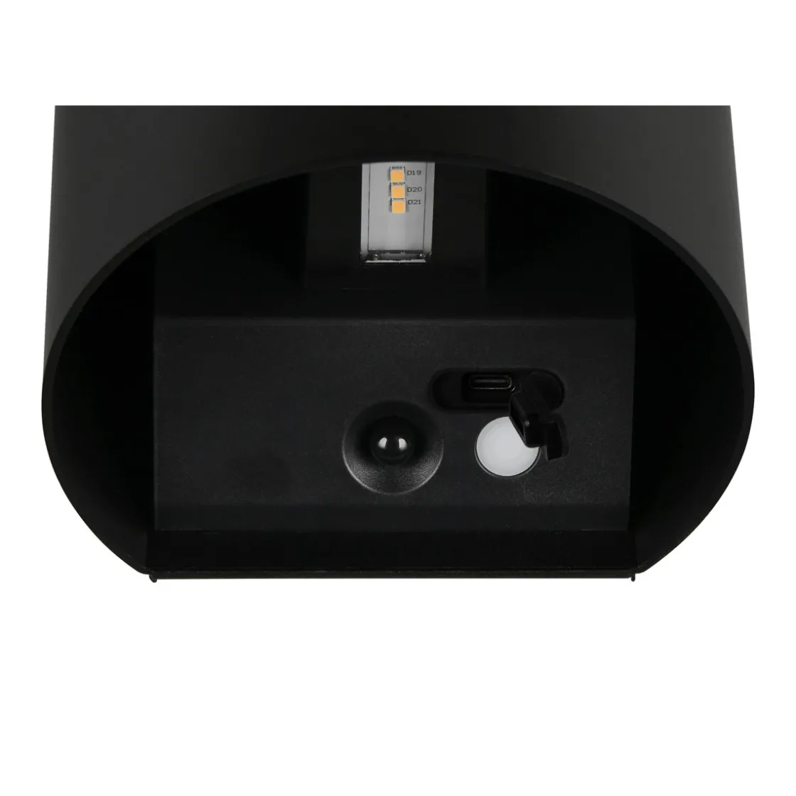 LED Wandleuchte GENIE schwarz halbrund ^ Reality Best