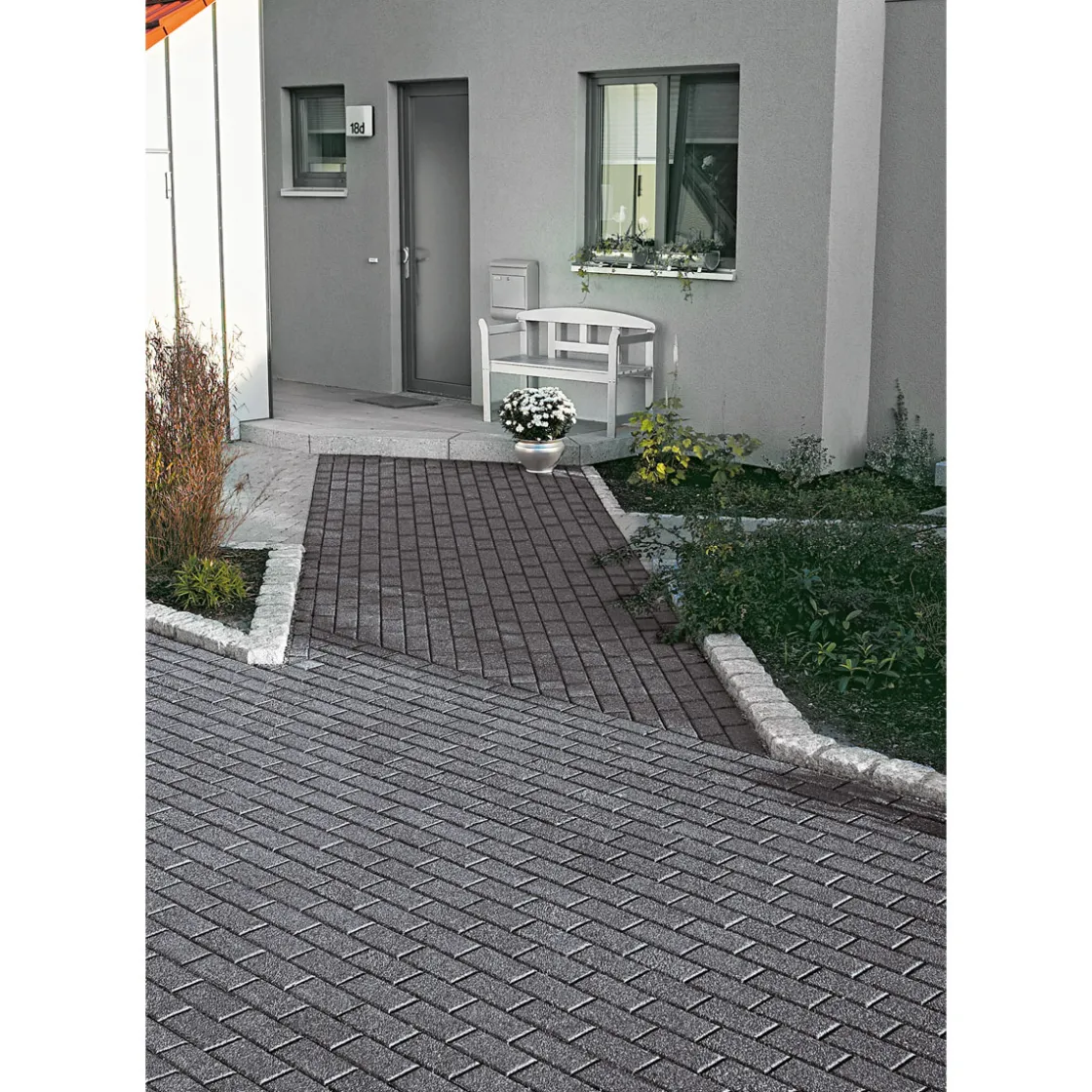 Rechteckpflaster anthrazit, 20x10x6 cm50 Stk./qm, incl. 2 Wuerfel/Lage ^ Lusit Sale