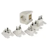 Reisestecker Welt mit Zusatzsicherung ^ New
