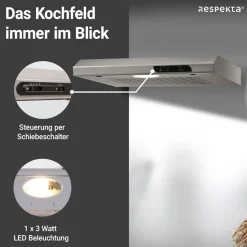 Dunstabzugshaube DH640IXL inox ^ Respekta Hot