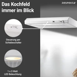 Dunstabzugshaube DH520WL weiss ^ Respekta Discount