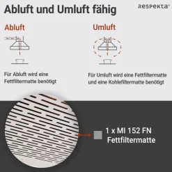 Dunstabzugshaube DH620WL weiss ^ Respekta Discount