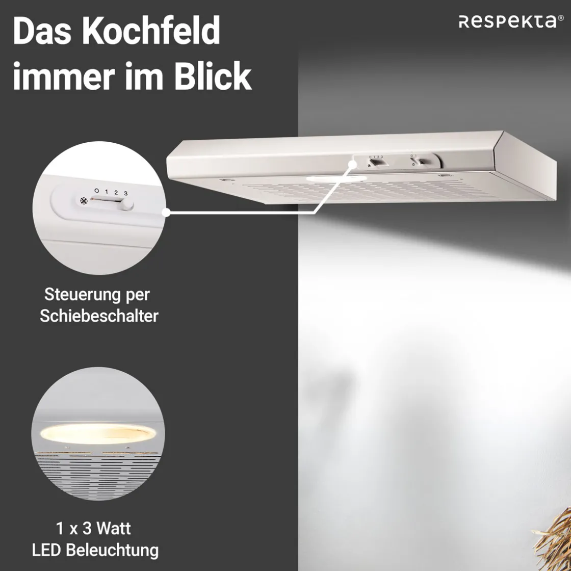 Dunstabzugshaube DH620WL weiss ^ Respekta Discount