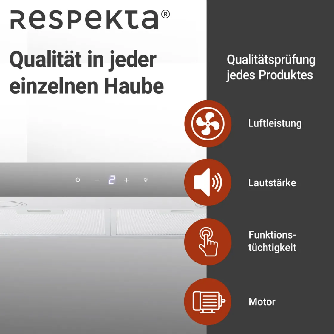 Haube Edelstahl 60cm EEK A++9 Leistungsstufen LED-Beleuchtung ^ Respekta Online