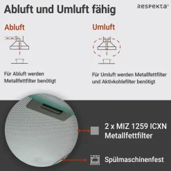 Unterbauhaube CH1259IXCNEdelstahl, 60 cm, EEK C ^ Respekta Online