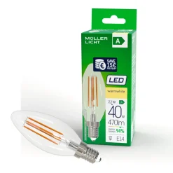 Retro LED Kerze EEK A E14E14 40W 470lm 2700K ^ Müller-Licht Outlet