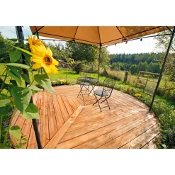 Terrassendiele Kiefer/Teak 300 x 14,5 x 2,8 cm ^ Rettenmeier