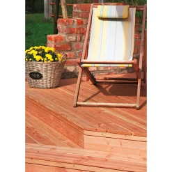 Terrassendiele geriffelt 200 x 12 x 2,1 cm ^ Rettenmeier