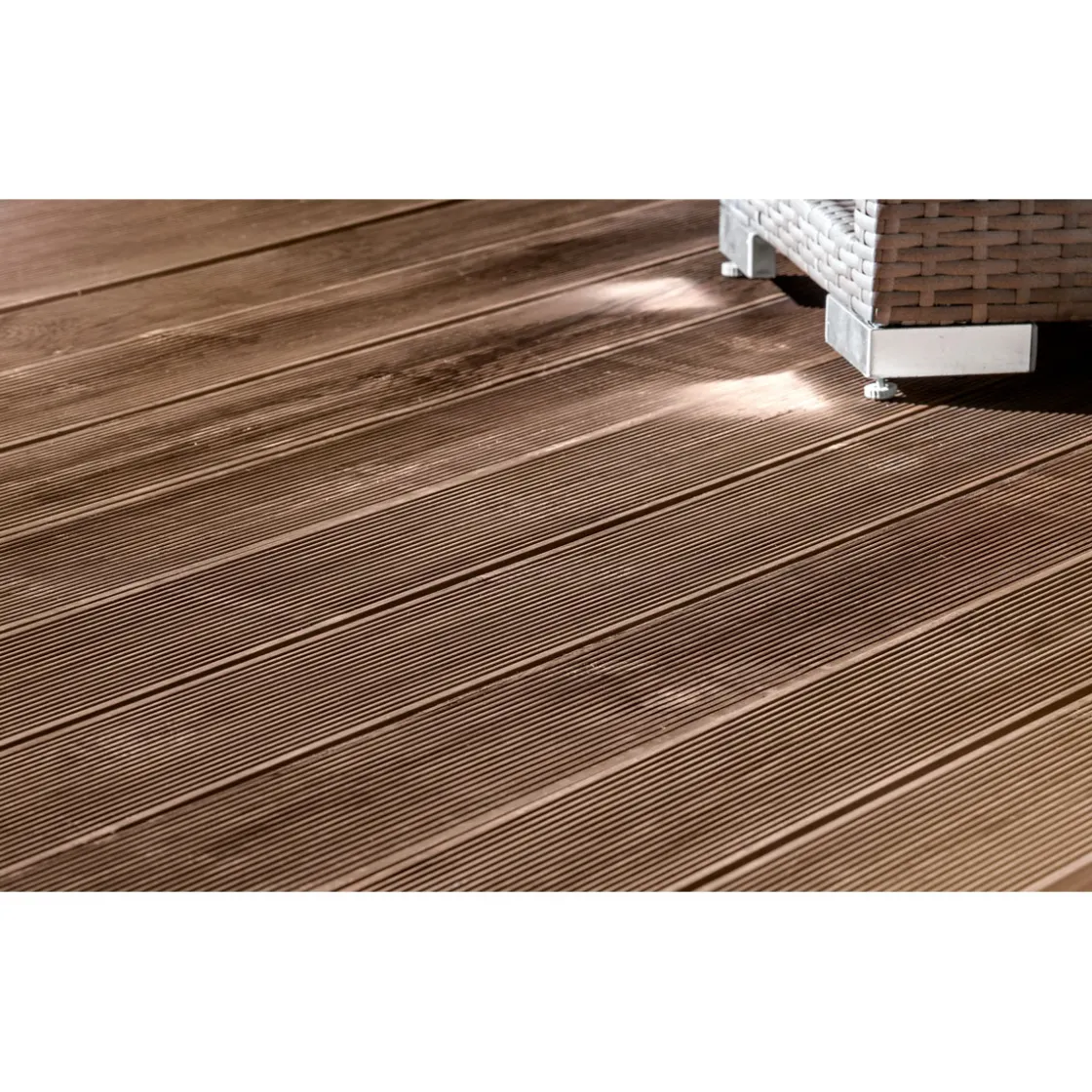 Terrassendiele Kiefer/Teak 200 x 12 x 2,1 cm ^ Rettenmeier Hot