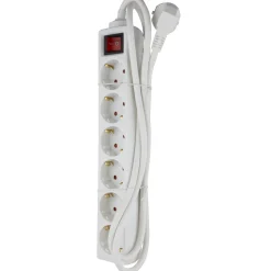 Steckdosenleiste Standard 6-fach mit Schalter 1,4 m weiß ^ REV Ritter Outlet