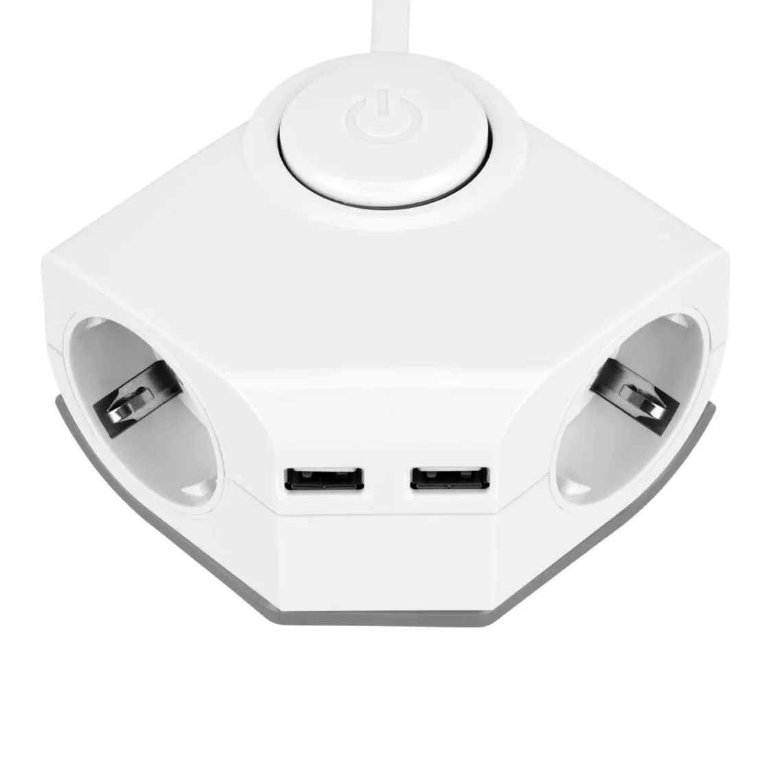 Steckdosenleiste-Eckmontage 2fach 2xUSB inkl Schalter 1,5m ^ REV Ritter Sale