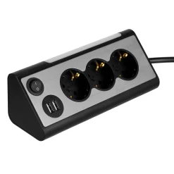 USB-Steckdosenleiste Lightsocket 3fach 2xUSB 0,5W ^ REV Ritter Outlet