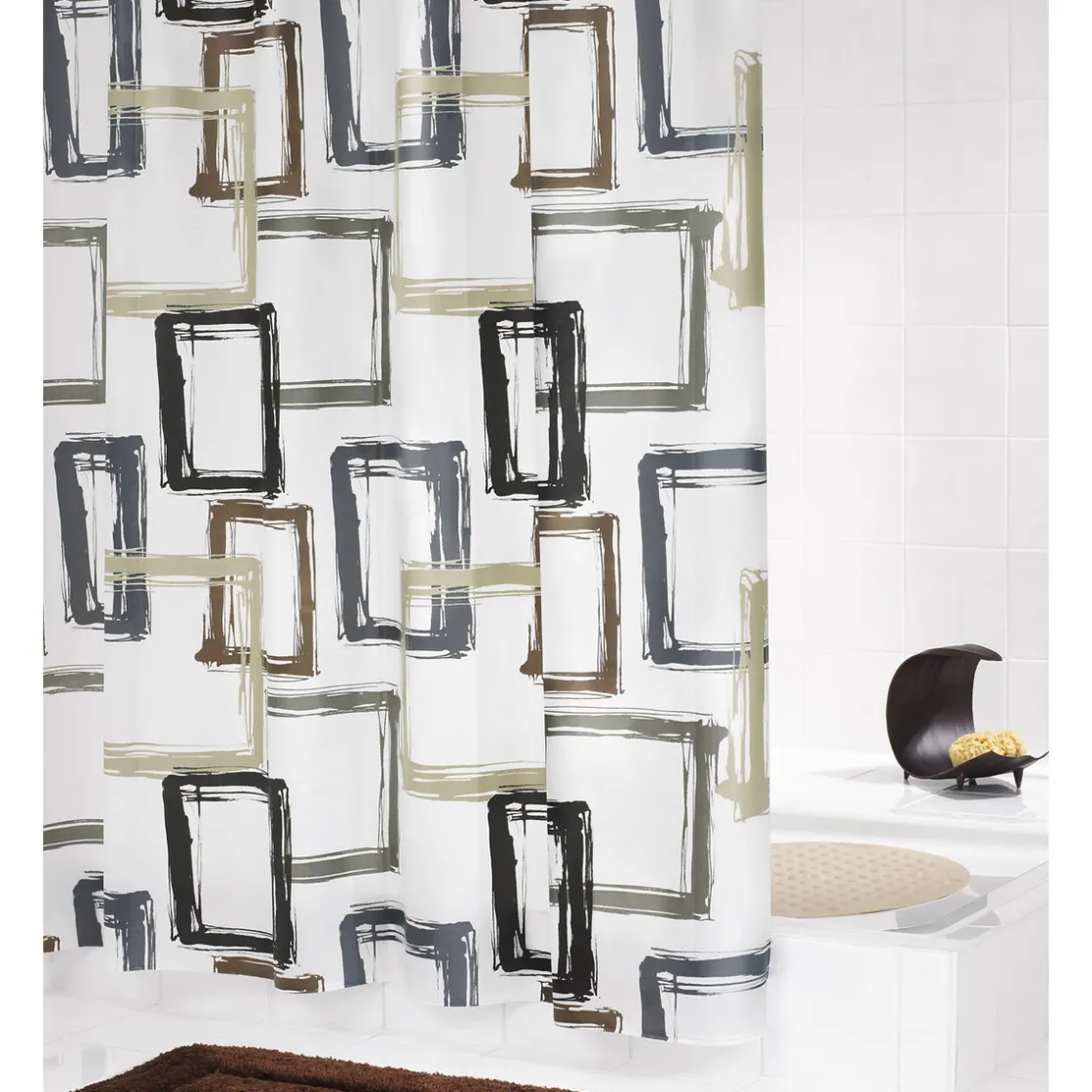 Duschvorhang Pattern Folie 180 x 200 cm ^ Ridder Sale