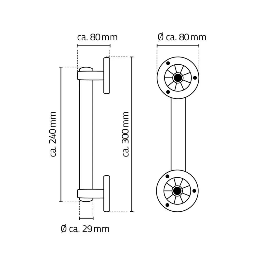 Haltegriff Pro S chrom ^ Ridder Clearance