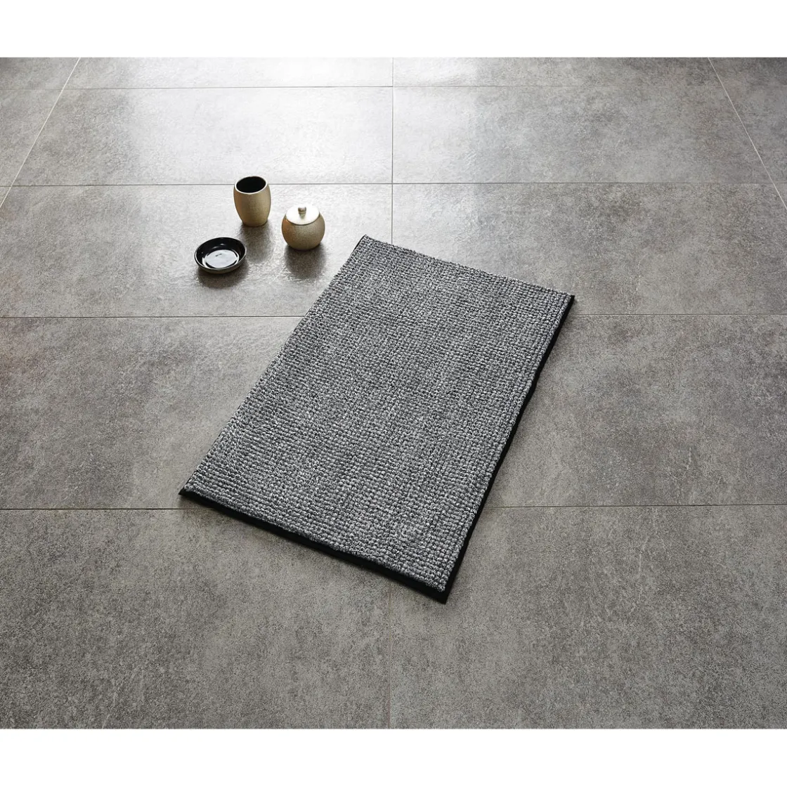 Teppich Fresh 60 x 90 cm schwarz Polyester ^ Ridder Outlet