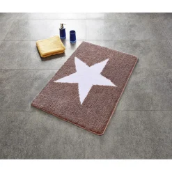 Teppich Star 55 x 50 cm weiß-beige Polyester-Microfaser ^ Ridder Clearance
