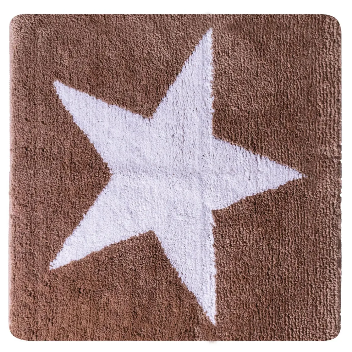 Teppich Star 55 x 50 cm weiß-beige Polyester-Microfaser ^ Ridder Clearance