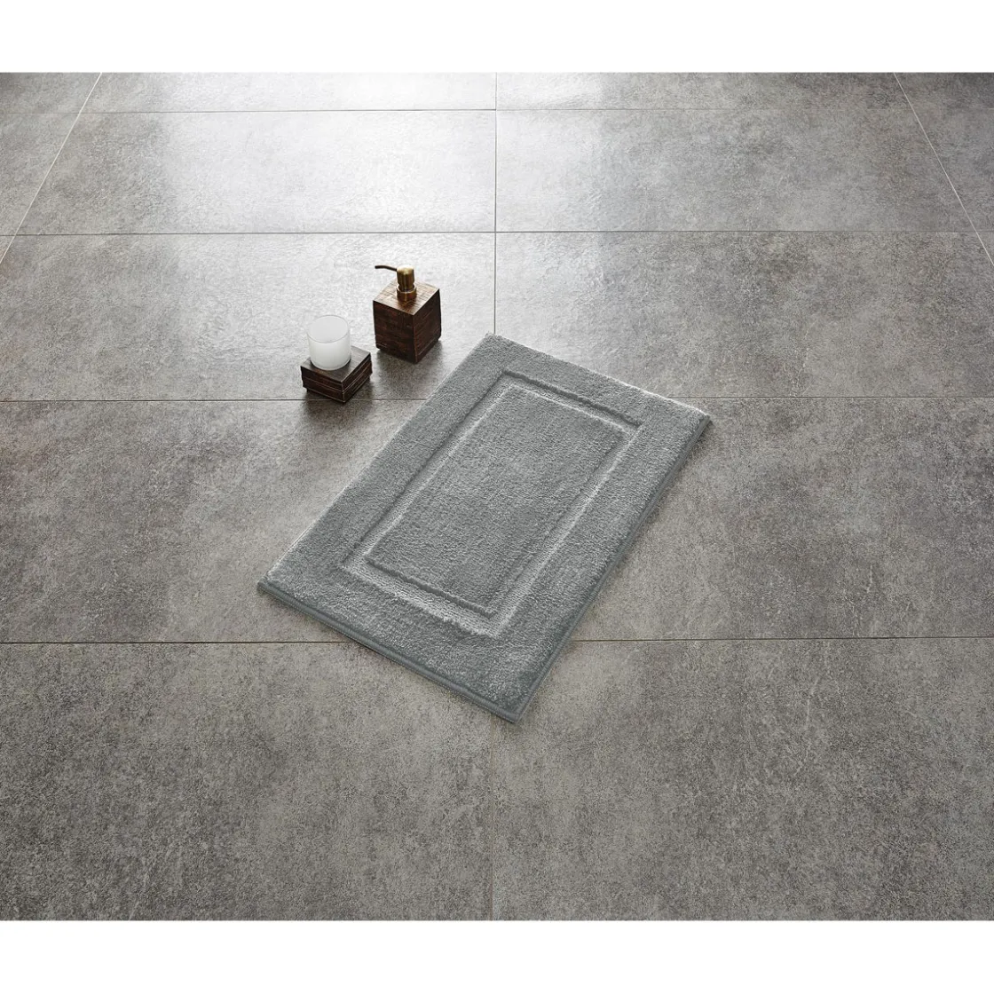 Vorleger Stadion 50 x 50 cm hellgrau Polyester-Microfaser ^ Ridder Sale