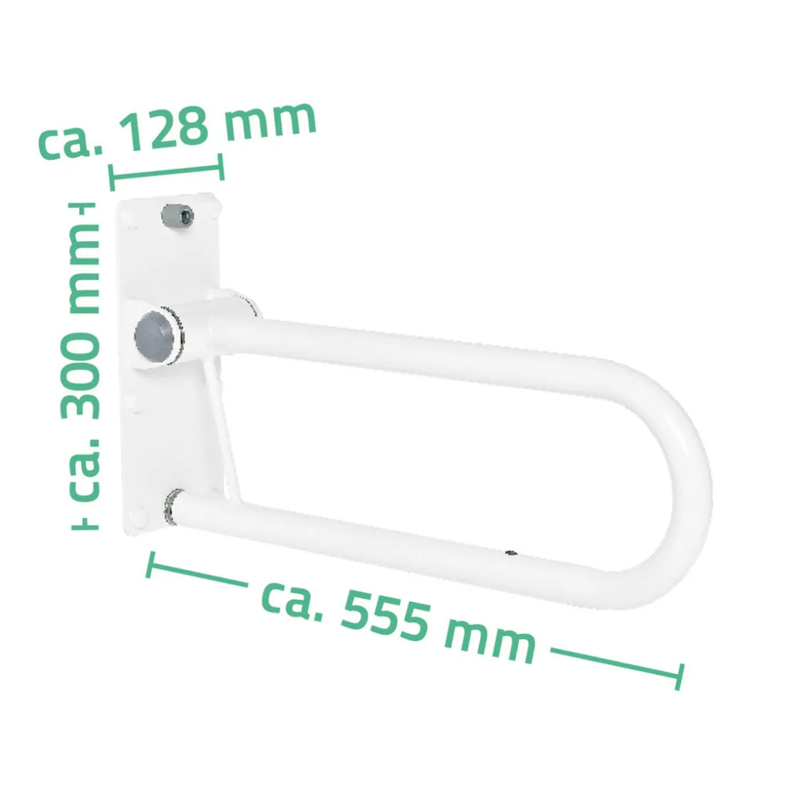 WC-Aufstehbügel 55,5 cm klappbar weiß ^ Ridder Clearance