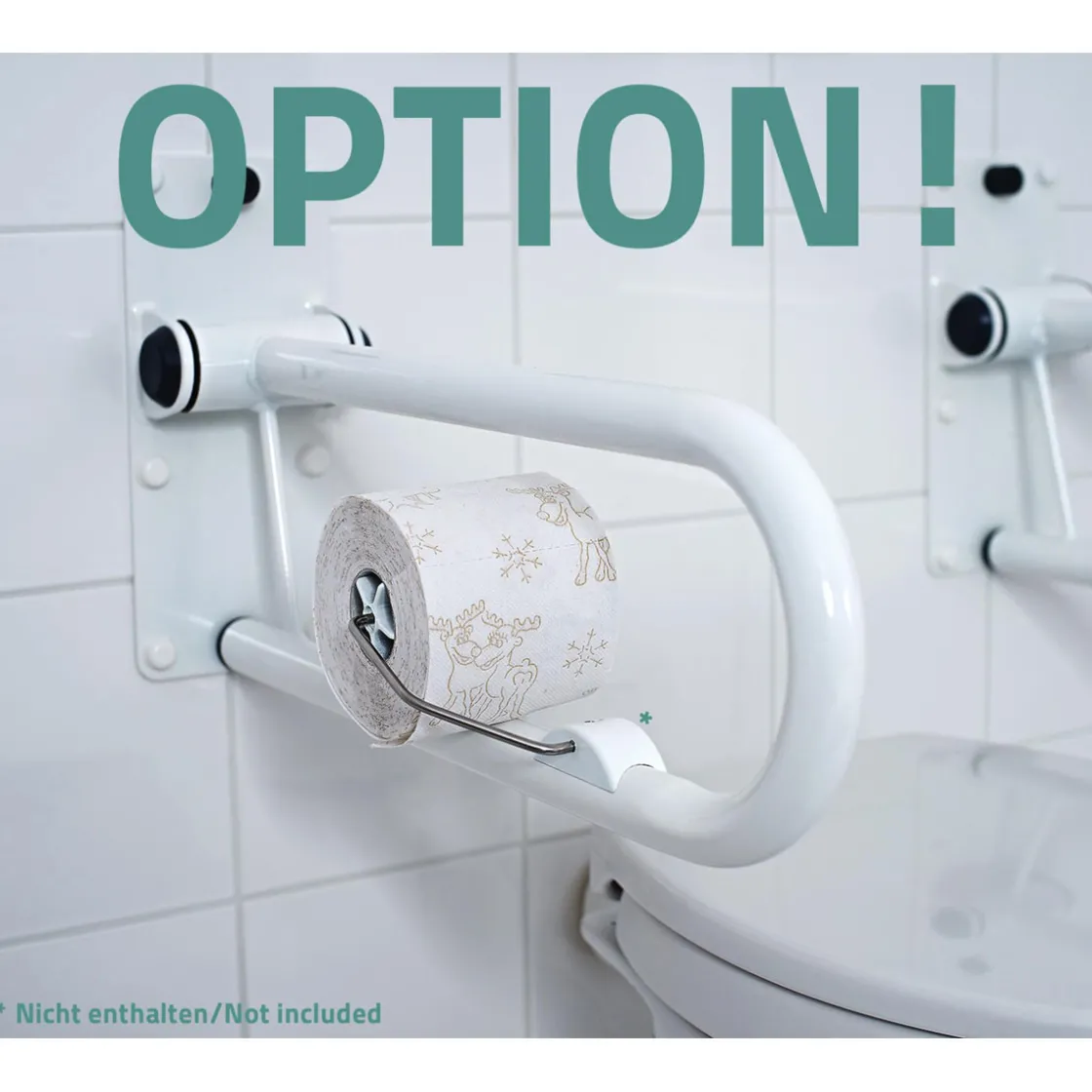 WC-Aufstehbügel 55,5 cm klappbar weiß ^ Ridder Clearance