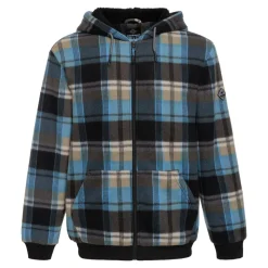 Herren Fleece Jacke mit Kapuze schwarz aqua Gr.M ^ Roadsign Online