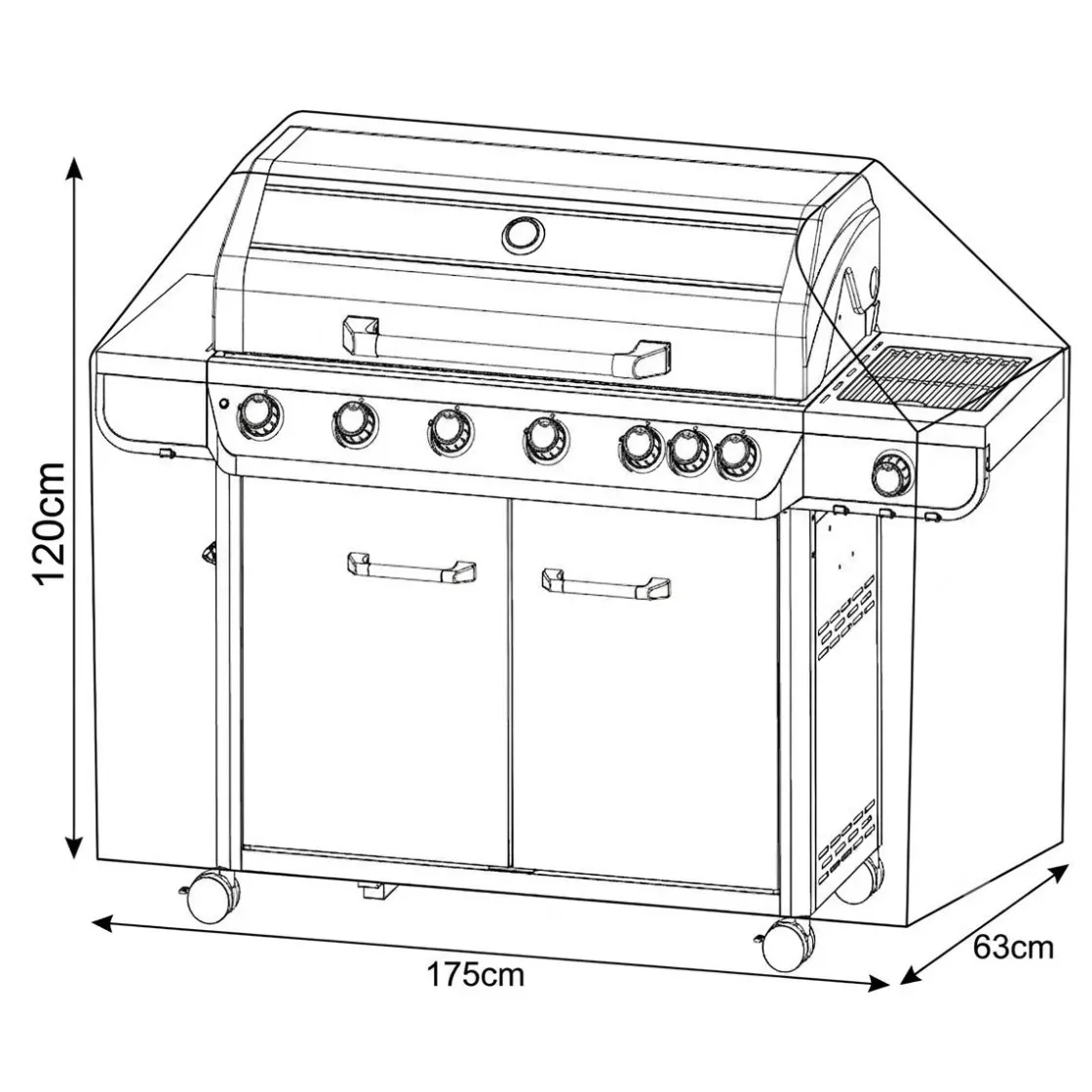 Abdeckhaube für Gasgrillwagen XXL ^ Rothmann New