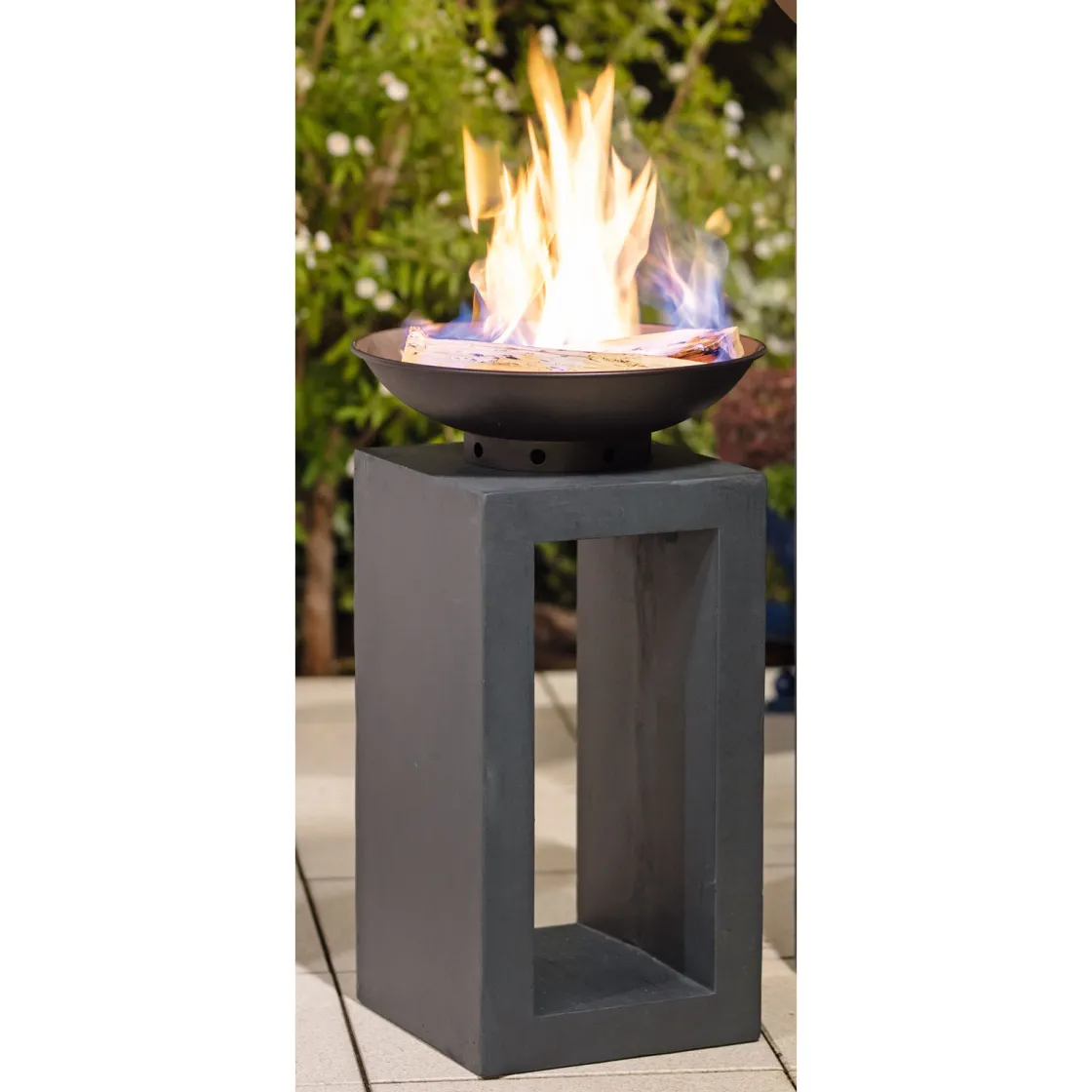 Feuerschale Breda auf Podest 40 x 69 cm ^ Rothmann Best