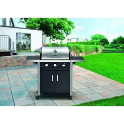 Gasgrillwagen Ottawa 3 Brenner je 3,2 kW gusseisernes Grillrost ^ Rothmann Sale
