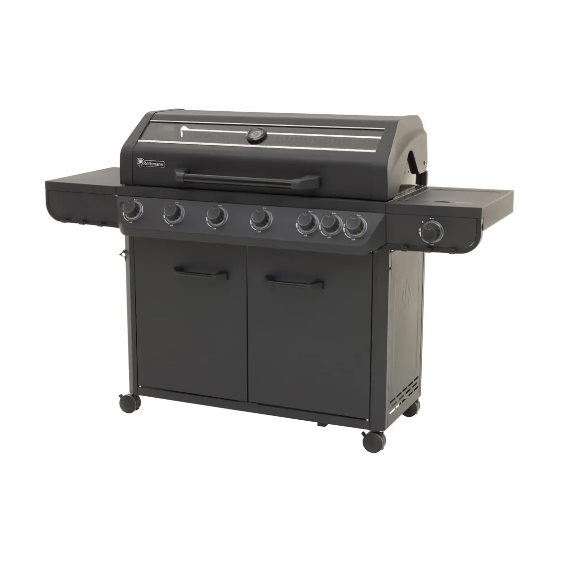 Gasgrillwagen Vulcano 6 Turbo Plus Black Edition ^ Rothmann New