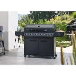 Gasgrillwagen Vulcano 6 Turbo Plus Black Edition ^ Rothmann New