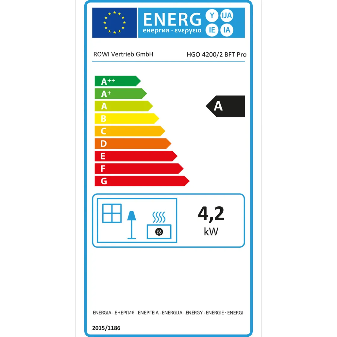 Gasofen Blue Flame BFT Pro 4200 Watt mit Thermostat ^ Rowi Sale