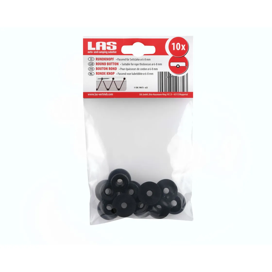 Rundkopf, 10 Stk. PVC schwarz ^ Best