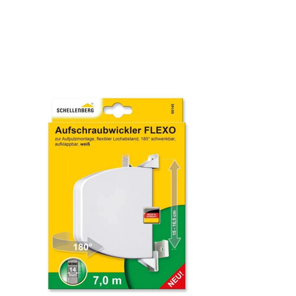 Aufschraubw Flexo Mini 7m weiß ^ Schellenberg