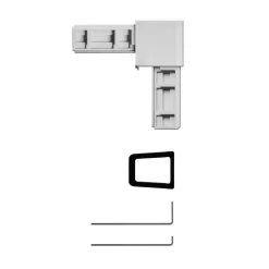 Eckverbinder-Set Plus weiss ^ Schellenberg