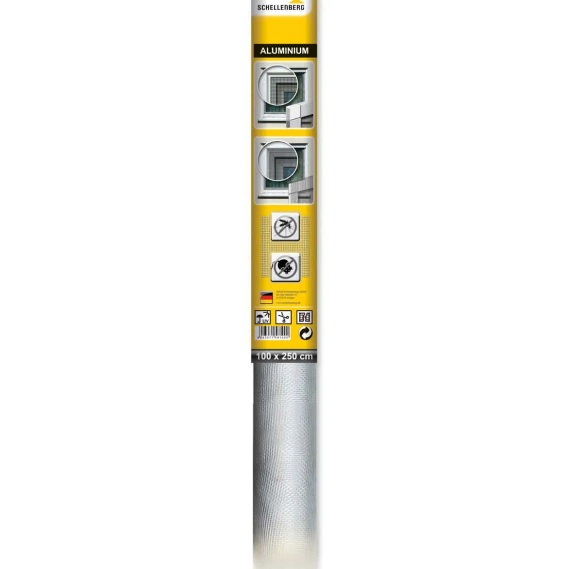 Fliegengitter 100 x 250 cm Alu-Natur ^ Schellenberg Sale
