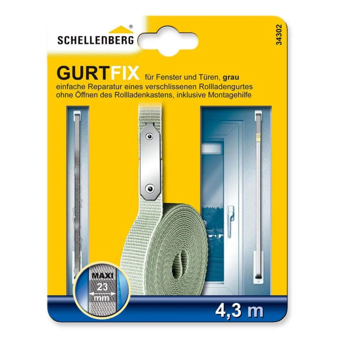 Gurt-Reparatur-Set Maxi 4,3m Gurt-Fix für 23 mm Gurtband ^ Schellenberg Discount