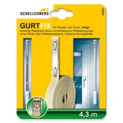 Gurt-Reparatur-Set Mini 4,3m Gurt Fix für 14 mm Gurtband ^ Schellenberg Sale